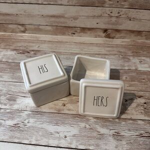 Rae Dunn Artisan Collection His & Hers Jewelry Box